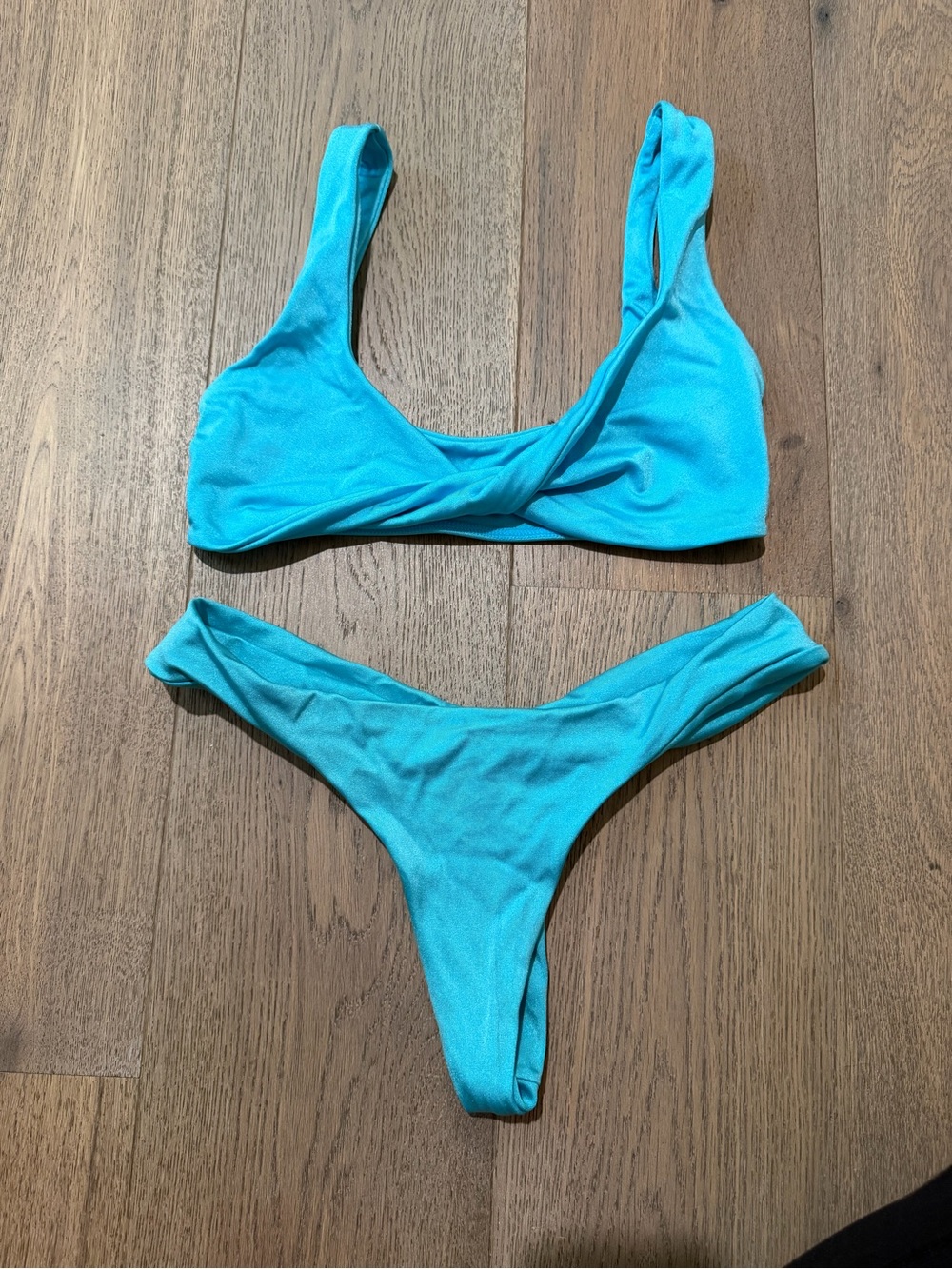 Frankie’s Bikinis Turquoise Bikini Set